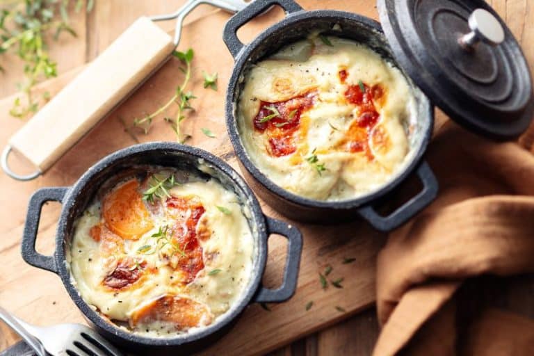 Gratin de patates douces au Cheddar