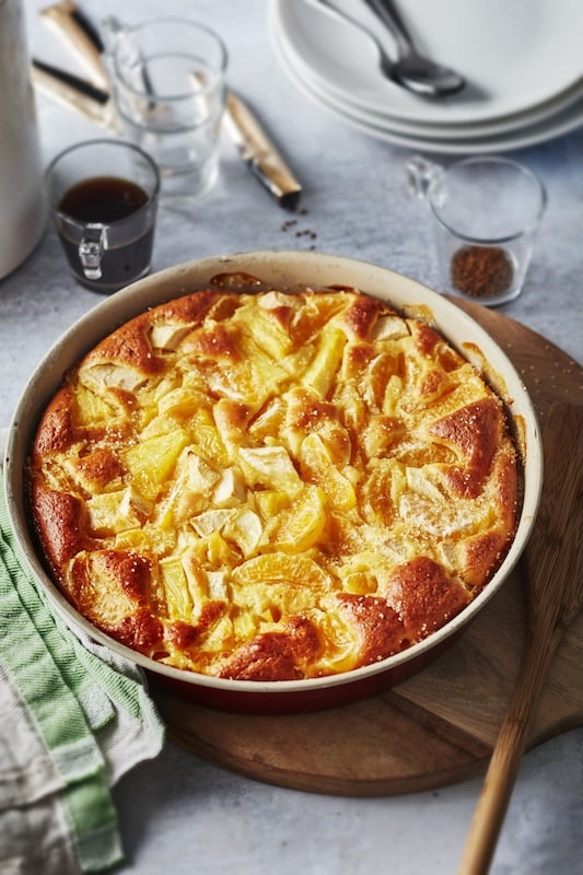 recette de Clafoutis clémentines pommes ananas