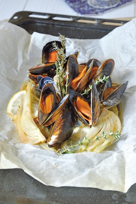 recette de Papillote de moules au fenouil