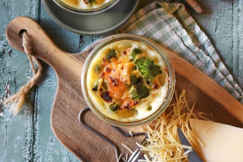 Petits gratins au chou romanesco