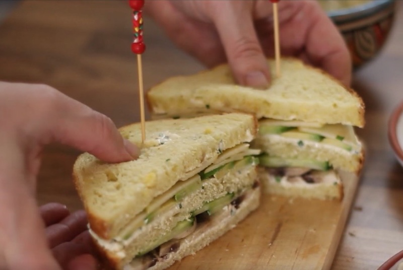 recette de Club sandwiches aux pommes du Limousin