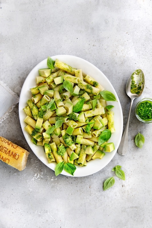 recette de Pâtes au pesto et à l’avocat