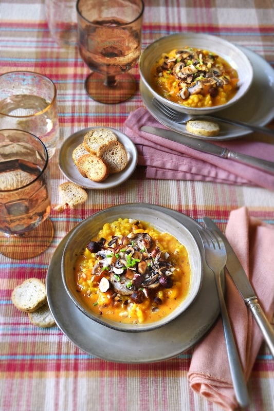 recette de Risotto butternut et Cancoillotte