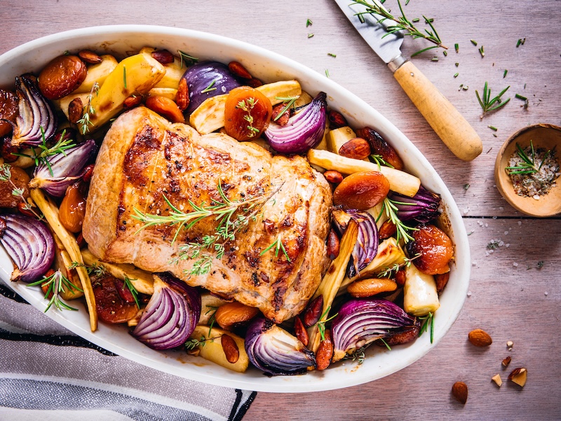 recette de Rôti de porc aux abricots secs