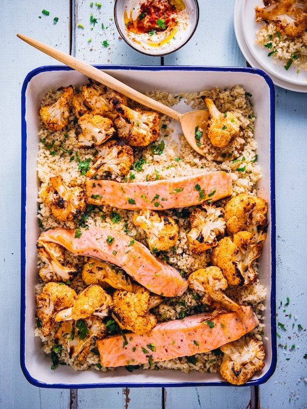 recette Saumon chou-fleur et boulgour