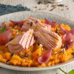 Purée de carottes oignons glacés