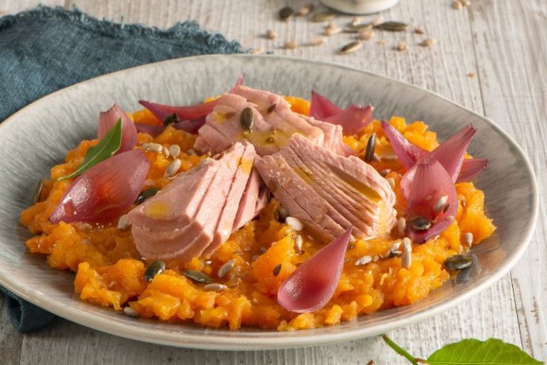 Purée de carottes oignons glacés