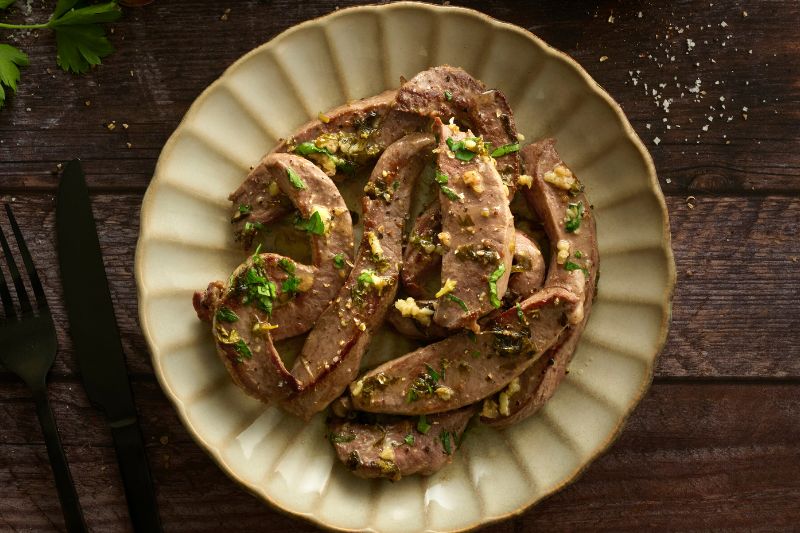 Coeur de veau en persillade