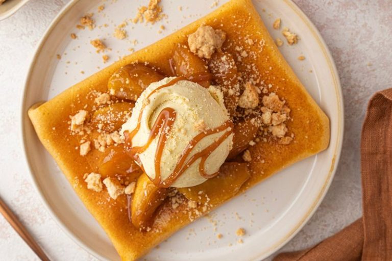 Crêpes Tatin au lait entier