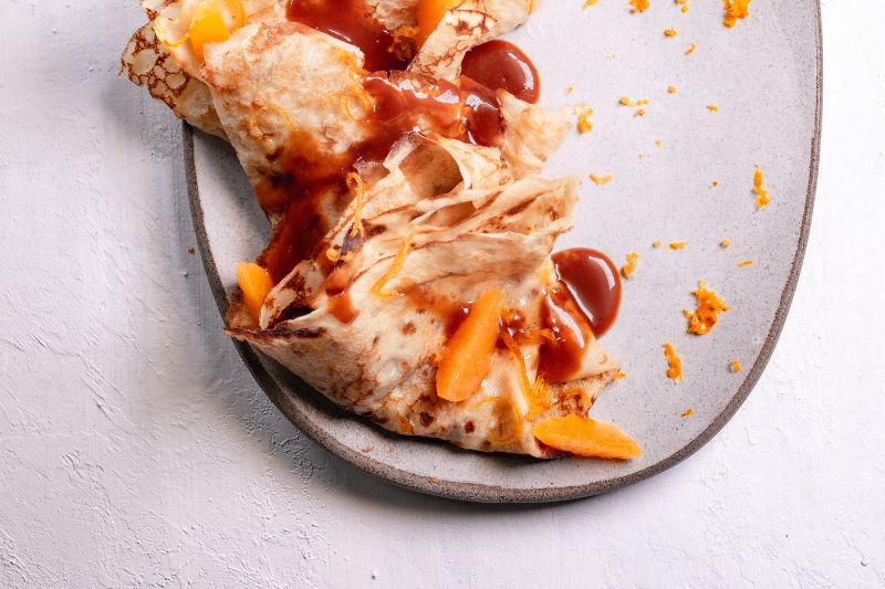 Crêpes mandarine orange