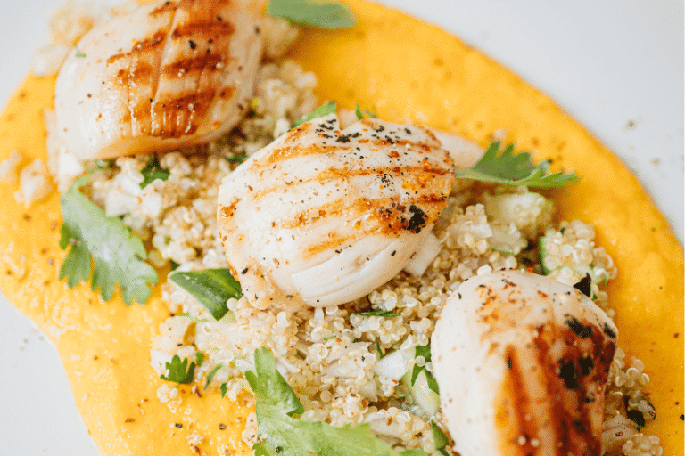 Saint-Jacques courge quinoa
