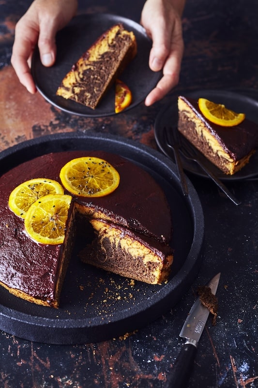 recette de Marbré moelleux orange chocolat