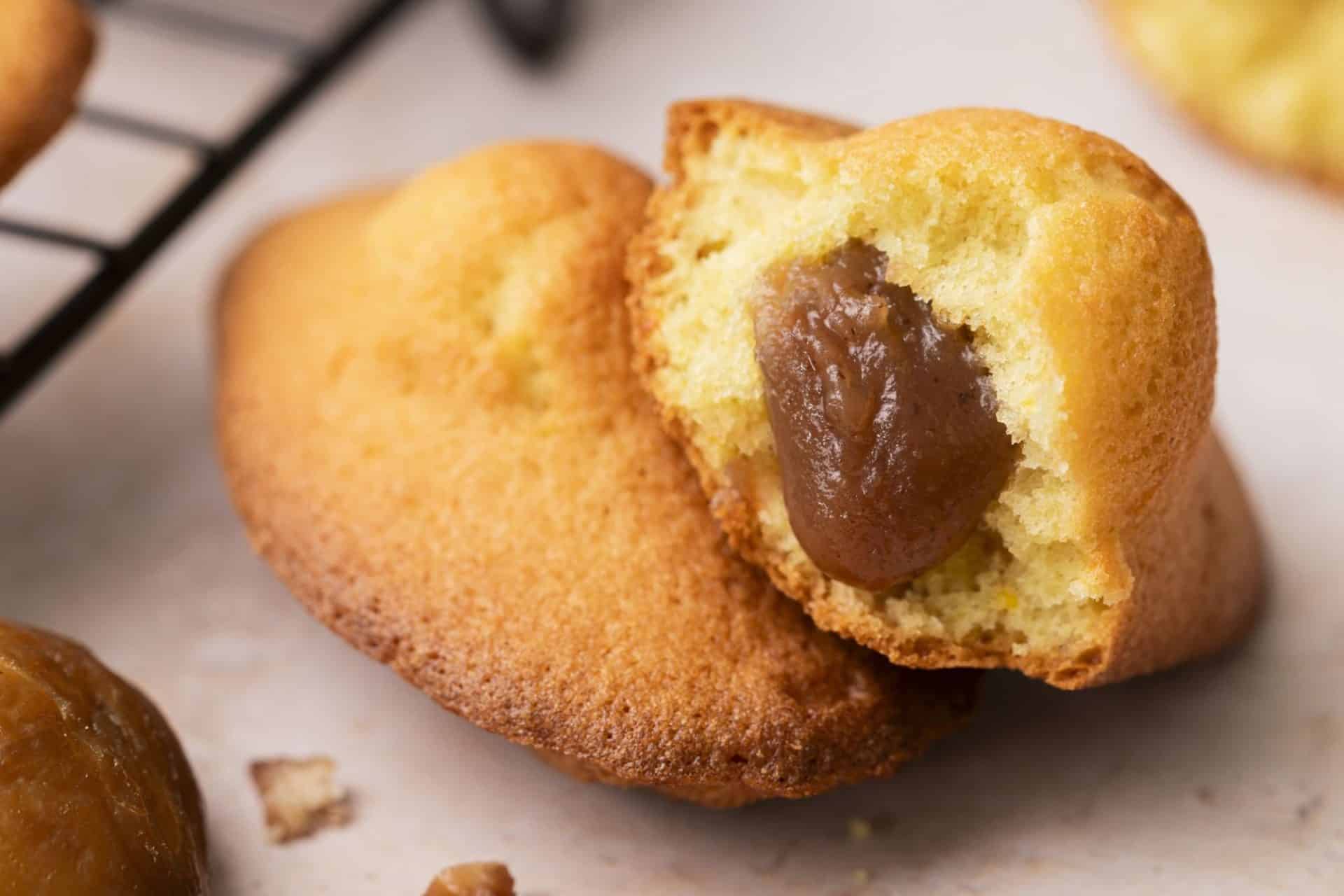 Madeleines farcies aux châtaignes