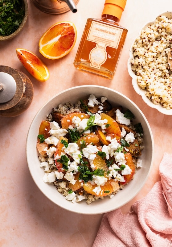 recette de Bowl de quinoa à l’orange sanguine