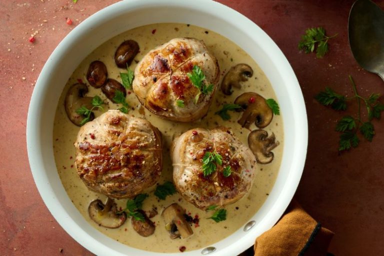 Paupiettes de veau à la crème et champignons