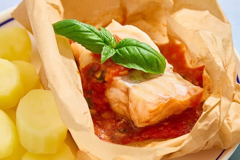 Poisson blanc en papillote