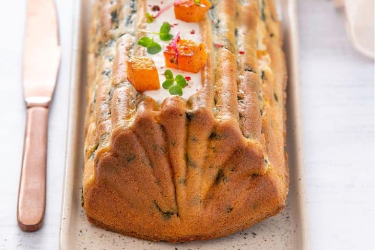 Cake à la courge et aux épinards