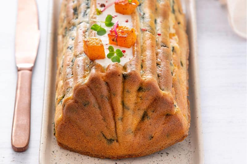 Cake à la courge et aux épinards