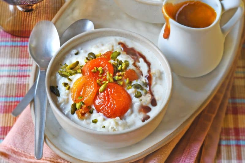 Risotto vanillé et abricots secs