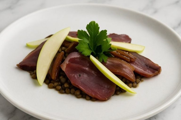 Salade de lentilles vertes et magret