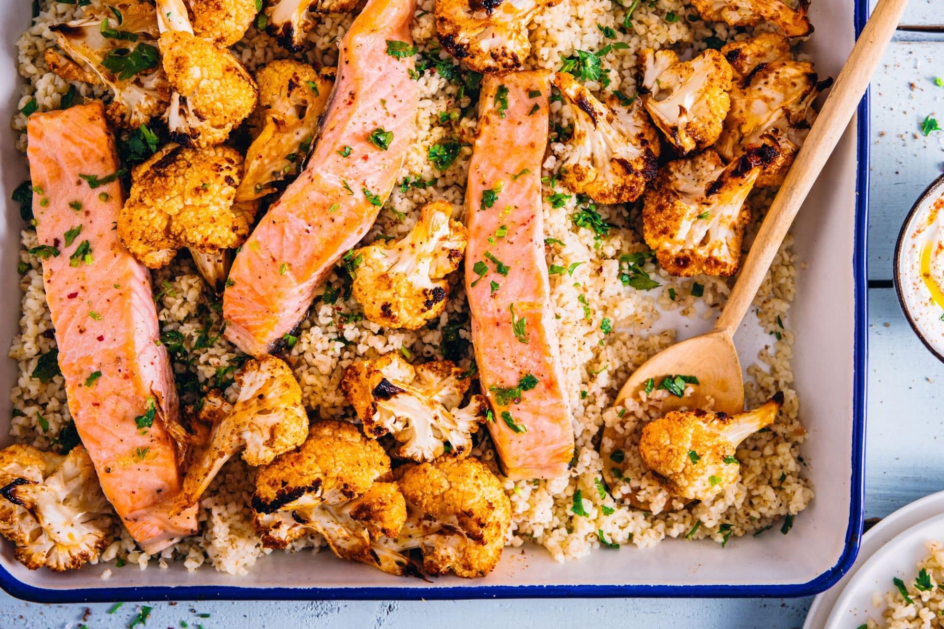 Saumon chou-fleur et boulgour