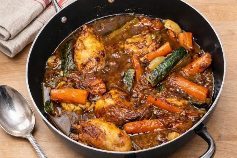 Tajine de poulet aux carottes et courgettes