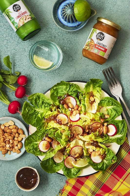 recette de Salade de sucrine et vinaigrette exotique