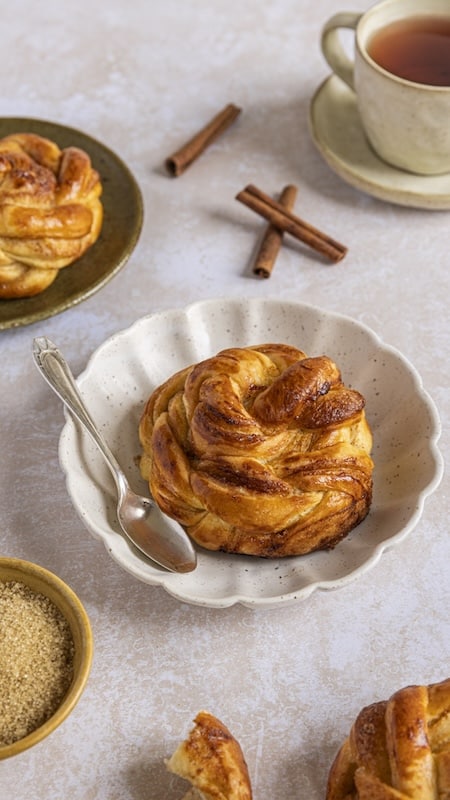 recette de Brioches torsadées à la cannelle et à la cassonade