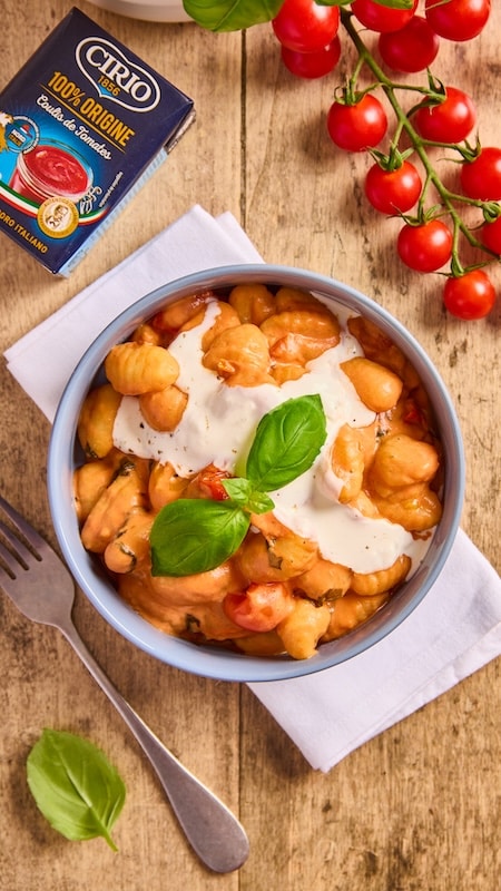 recette de Gnocchi crémeux à la tomate