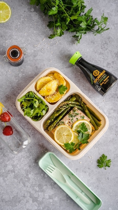 recette de Saumon au citron rôti au four