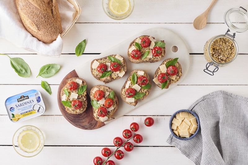 recette de Bruschettas aux sardines marinade citron
