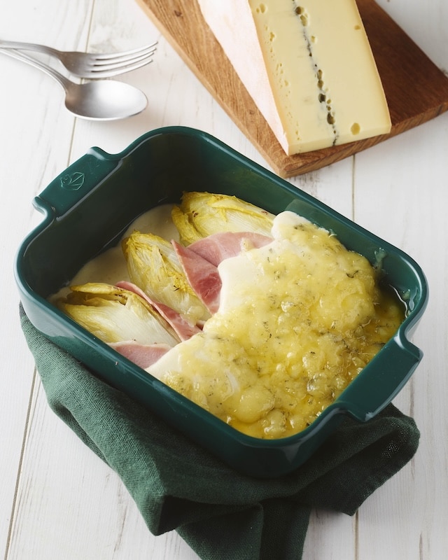 recette de Gratin d’endives au jambon et au Morbier