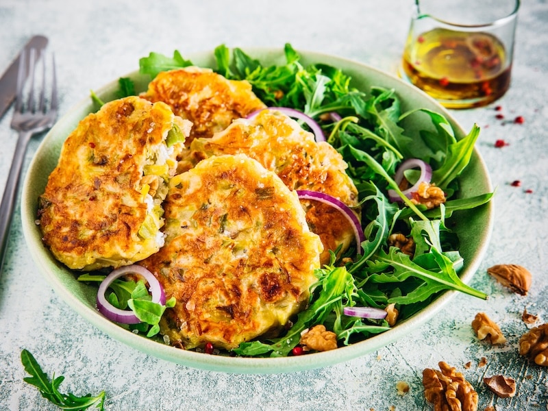 recette de Galettes de poireaux chevre et noix