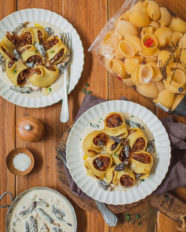 recette de Lumaconi farcies au canard confit