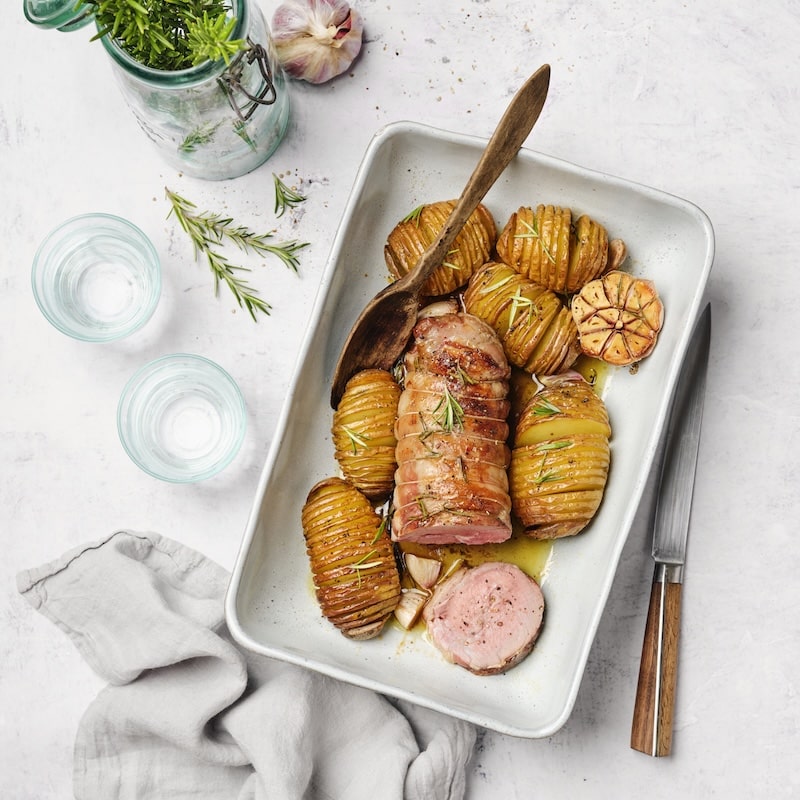 recette de Rôti d’agneau au miel et romarin