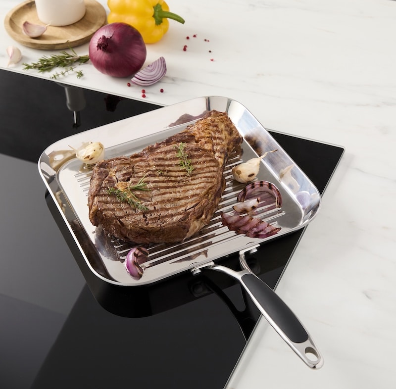 poêle grill carrée Excell'Inox