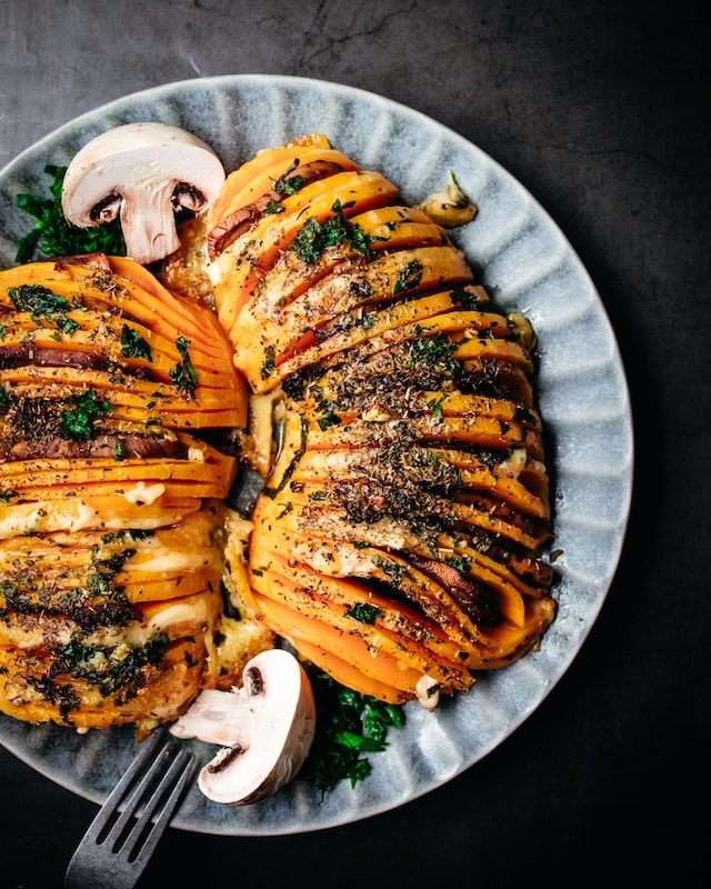 recette de Courge butternut hasselback
