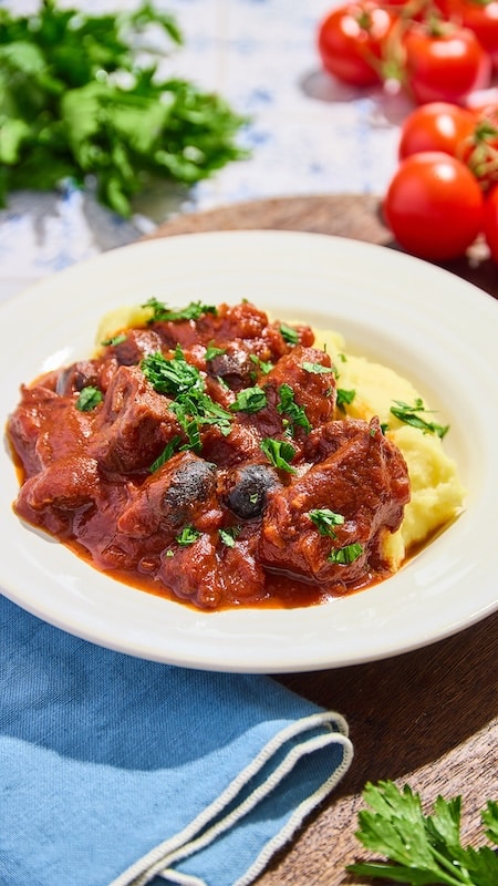 recette de Ragoût de boeuf à la sauce tomate