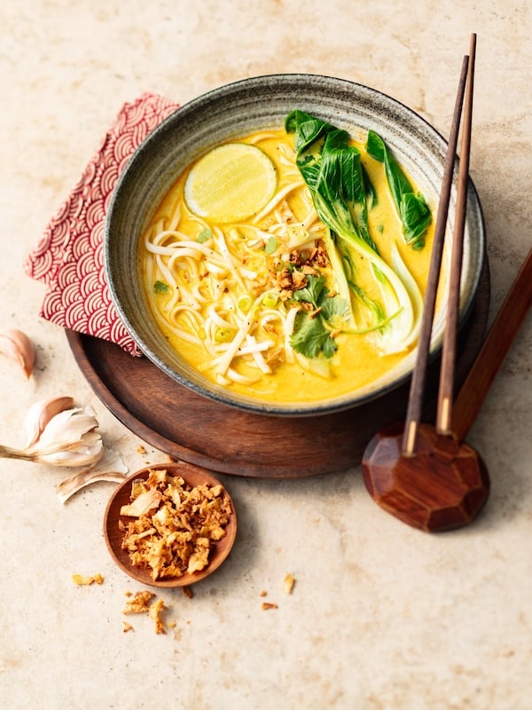 recette de Ramen au lait de coco et chou