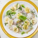 Carpaccio de bar à la banane