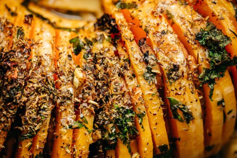 Courge butternut hasselback