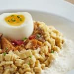 Crozets et mitonnée de champignons