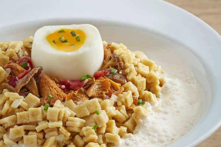 Crozets et mitonnée de champignons