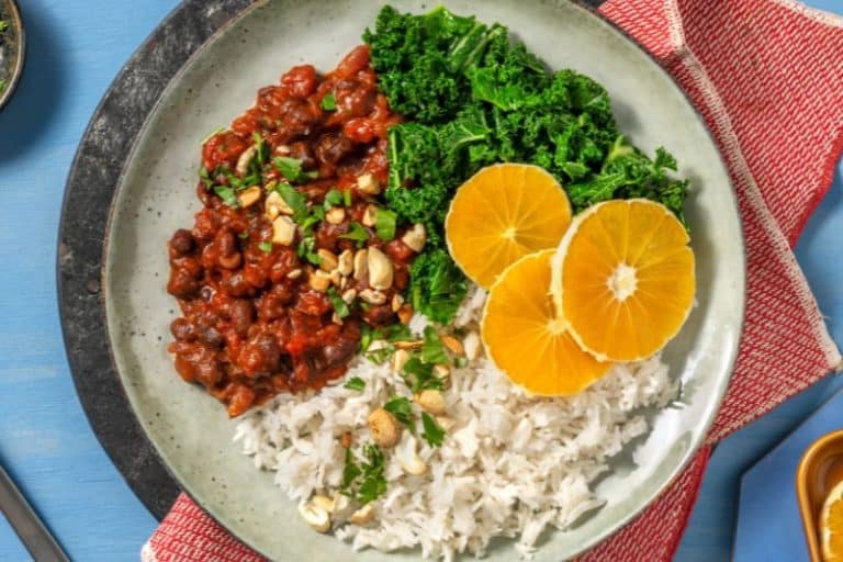 Feijoada végétarienne et riz basmati