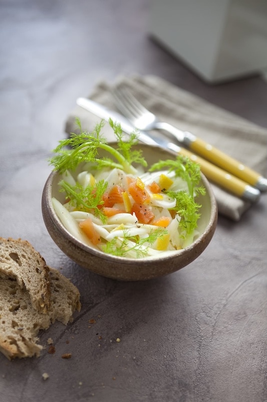 recette de Salade croquante de fenouil au saumon