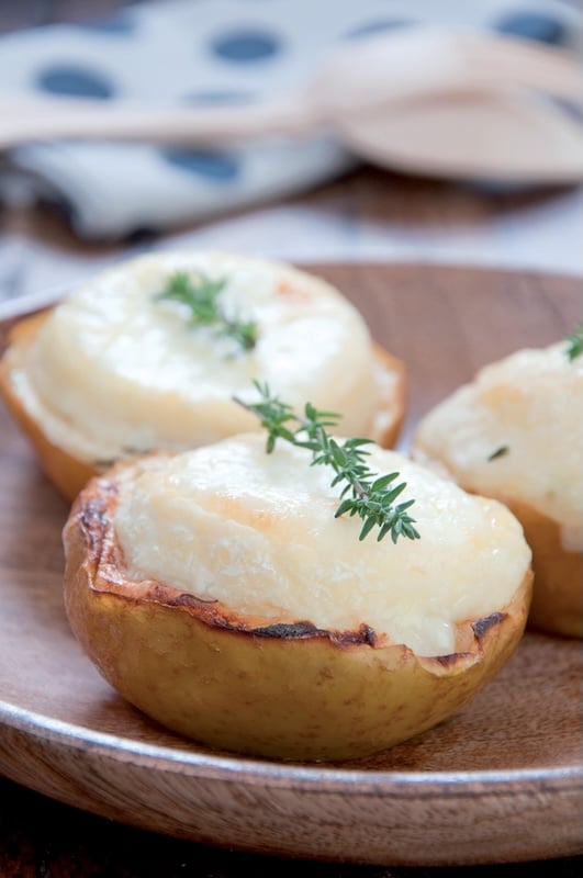 recette de Pommes au four au chèvre chaud