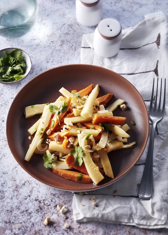 recette de Wok de panais et patate douce