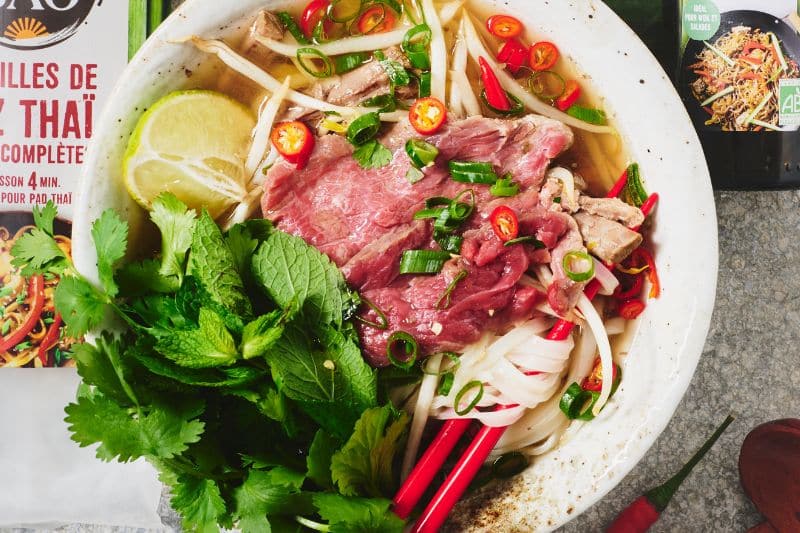 Pho vite prêt au bœuf