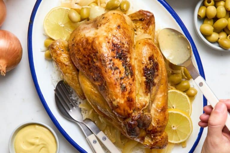 Pintade sauce moutarde et riz