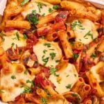 Rigatoni gratinés à la scamorza fumée
